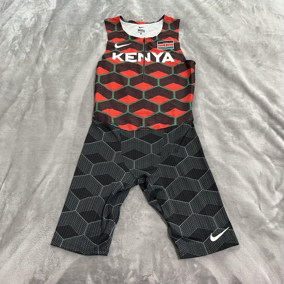 Nike Kenya Track & Field Speed Suit Mens Small Red Black Olympic CI8900-602 Rare - Picture 1 of 13